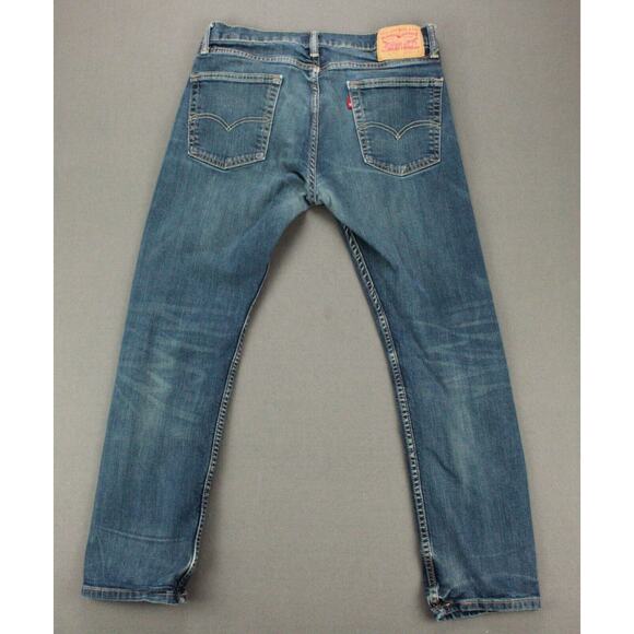Levis 513 Jeans Mens 33x30 Blue Denim Slim Straight Medium Wash Actual 32x27 - Picture 11 of 11